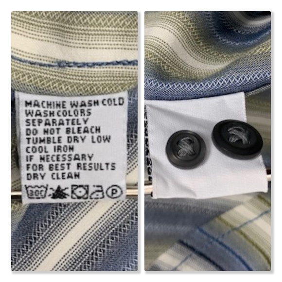 Tommy Bahama 100% Silk Striped Button Down Shirt - Picture 8 of 8